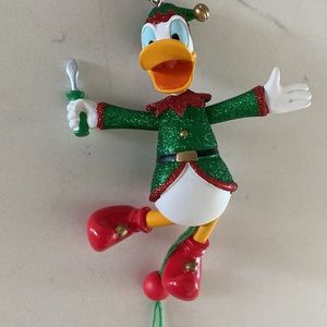 Disney Donald Duck Elf Marionette Ornament